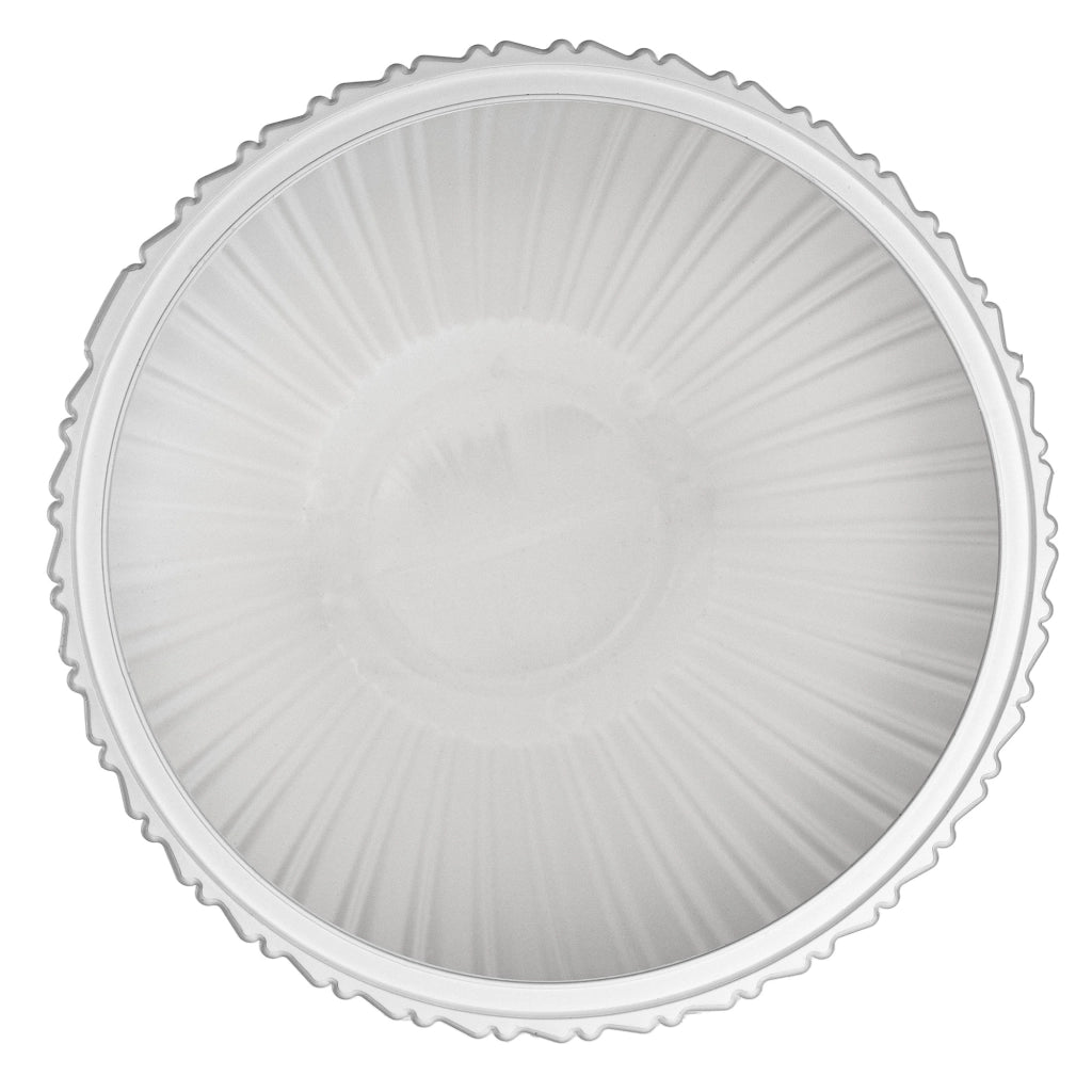 Vaso da fiori KADAX 30 cm con coperchio e inserto, in plastica bianca.