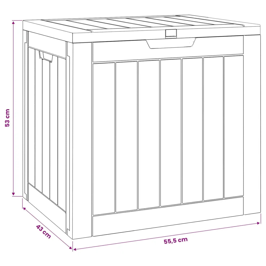 Contenitore Giardino Grigio 55,5x43x53 cm Polipropilene 364163