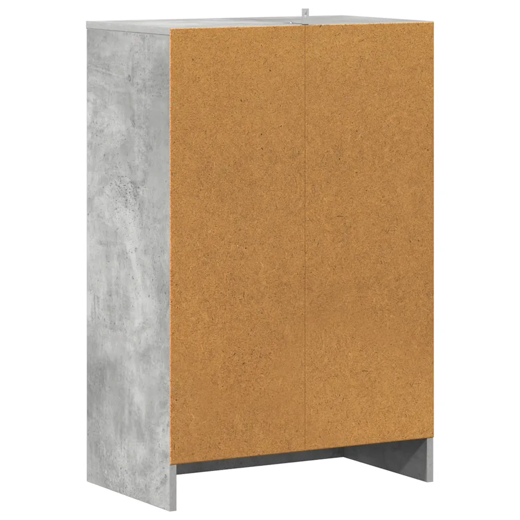 Scarpiera Grigio Cemento 60x35x92 cm in Truciolato 808931