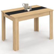 IDMarket - Tavolo da pranzo rettangolare ROZY 4 persone faggio e nero 110 cm