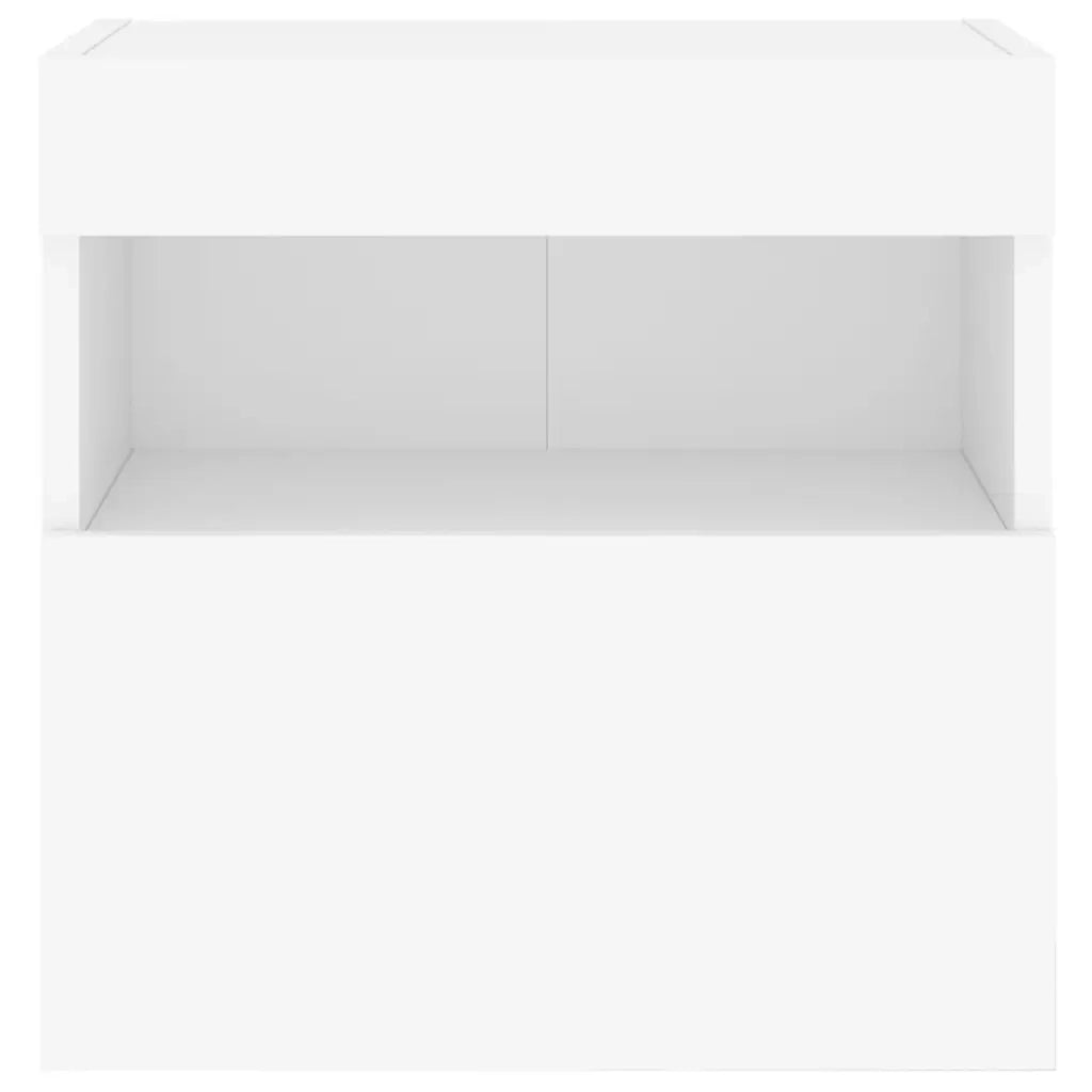 Mobile TV a Parete con Luci LED Bianco 40x30x40 cm 837169