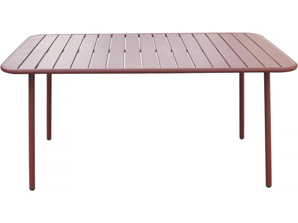 Tavolo da giardino in metallo "Bilbao" - 150 x 90 x 71 cm - Terracotta