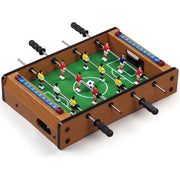 Trade Shop - Calcio Balilla Biliardino Da Tavolo In Legno Con 4 Stecche E 12 Omini 35x22x7cm -