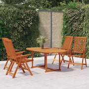 Set da Pranzo per Giardino 5 pz in Legno Massello di Eucalipto 3087335
