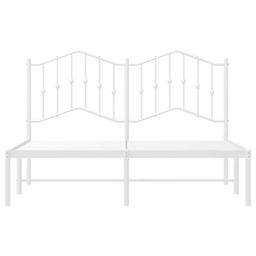 Giroletto con Testiera Metallo Bianco 150x200 cm 373840