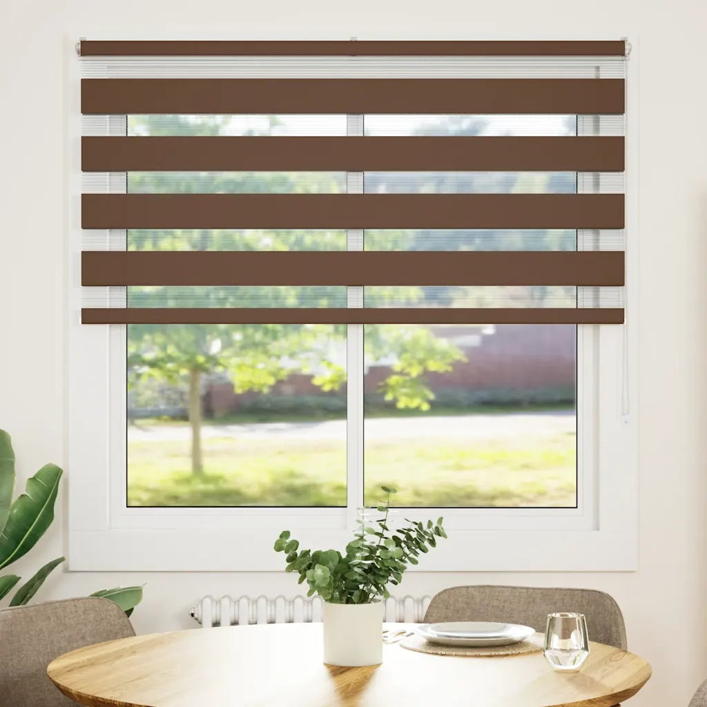 vidaXL Tenda a Rullo Zebra Larghezza Tessuto 135,9 cm Poliestere