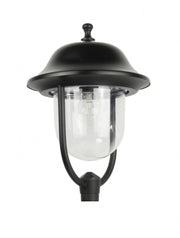Testa lampada giardino PRINCE SU-MA nera rotonda E27 IP43