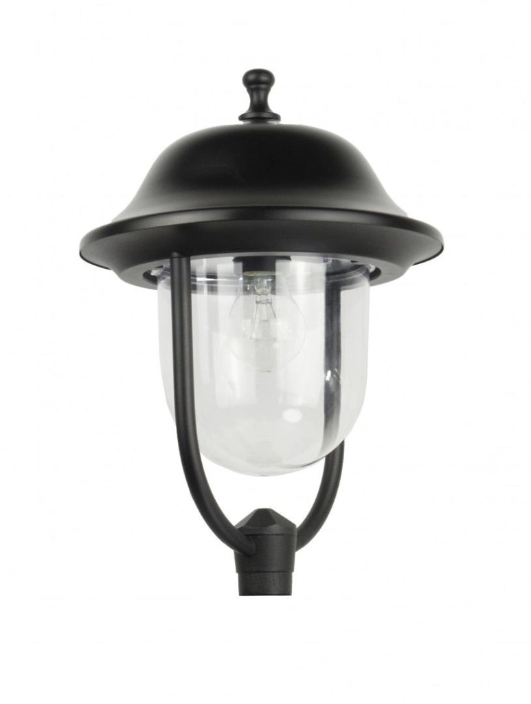 Testa lampada giardino PRINCE SU-MA nera rotonda E27 IP43