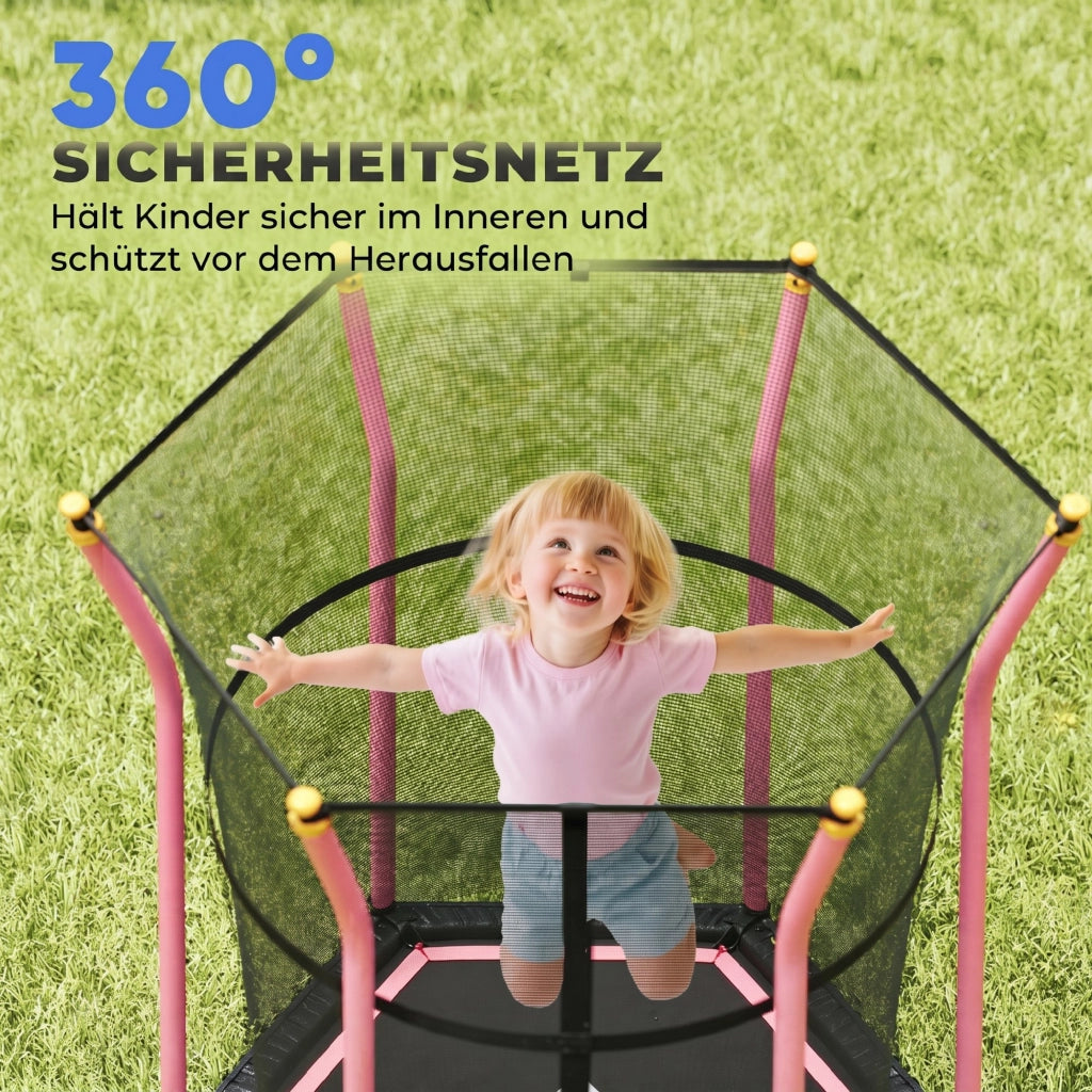 Trampolino per bambini ¨C zephmum ¨C 163.5 cm con rete di sicurezza