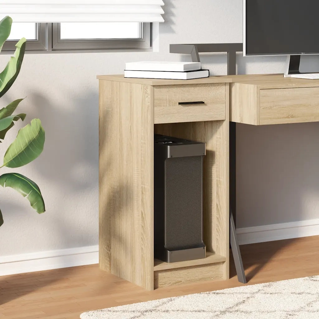 Supporto per Computer a Torre con Cassetto Rovere 35x45x77 cm CFW6184859
