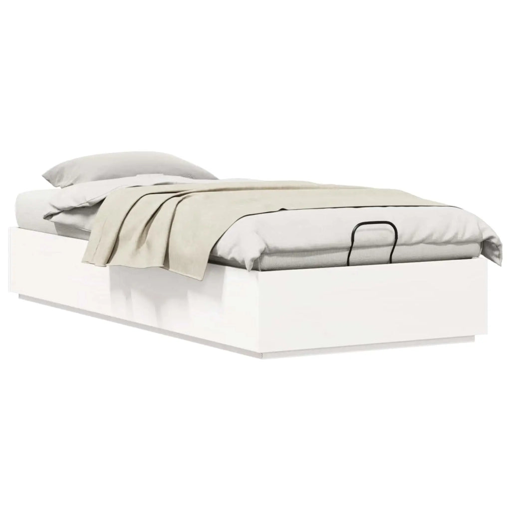 Letto ottomano Bianco 75 x 190 cm Legno di pino massiccio 3418724