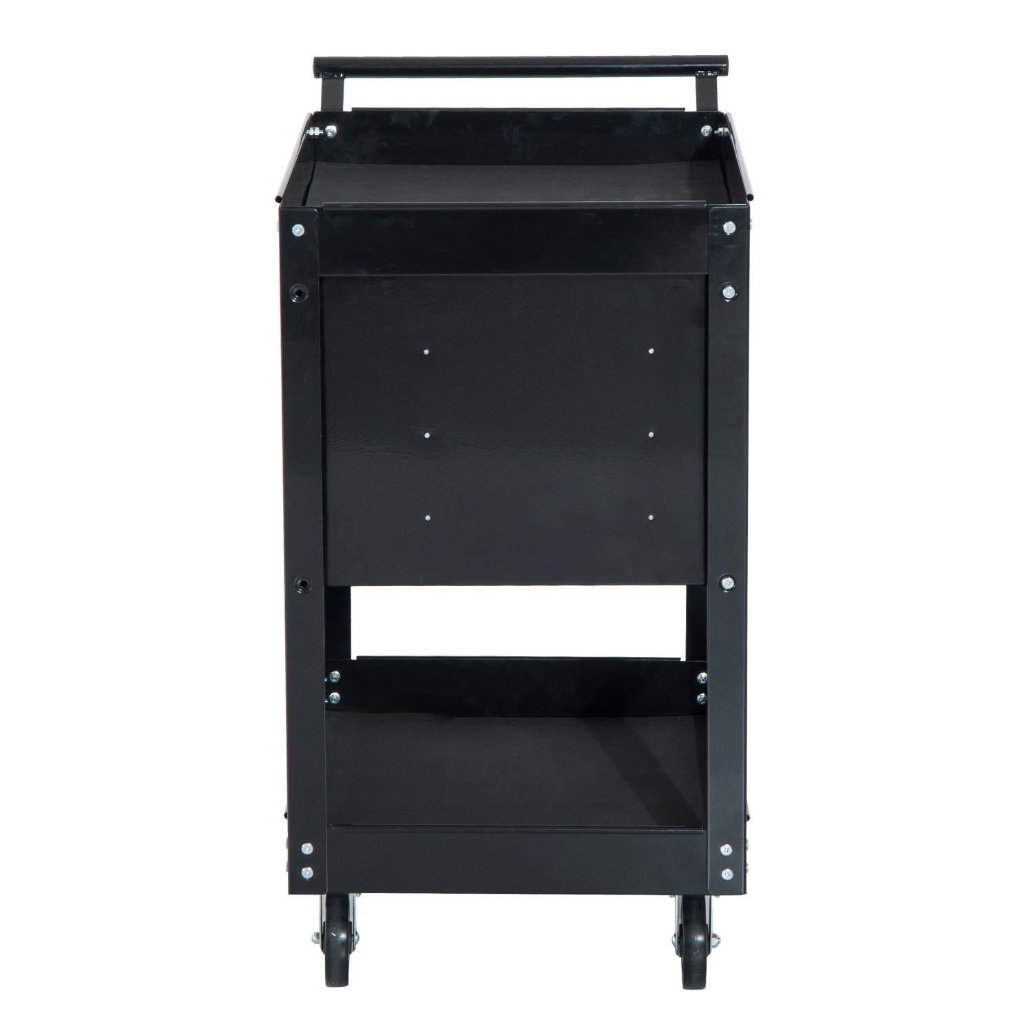 Carrello Porta Attrezzi da Officina Professionale Cassettiera in Lamiera Nero 68x46x88 cm