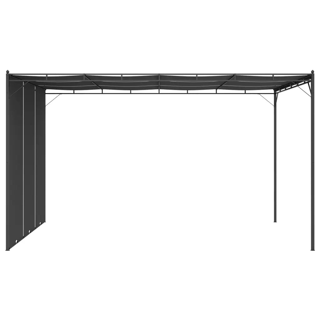 Gazebo da Giardino con Tenda Laterale-Tenda da giardino 4x3x2,25 m Antracite