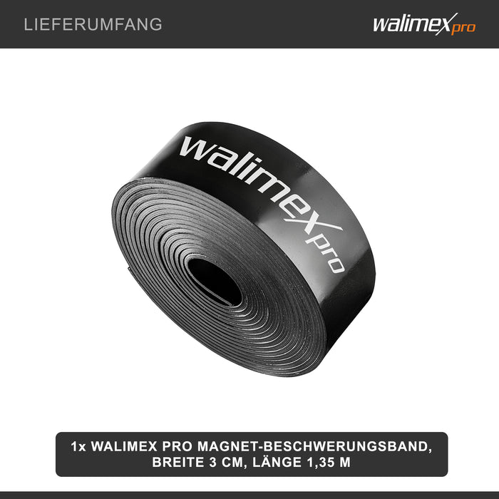 Nastro ponderale magnetico, 2,7 m, per la ponderazione di sfondi in carta e tessuto per lo studio fotografico, ideale per la fotografia in interno