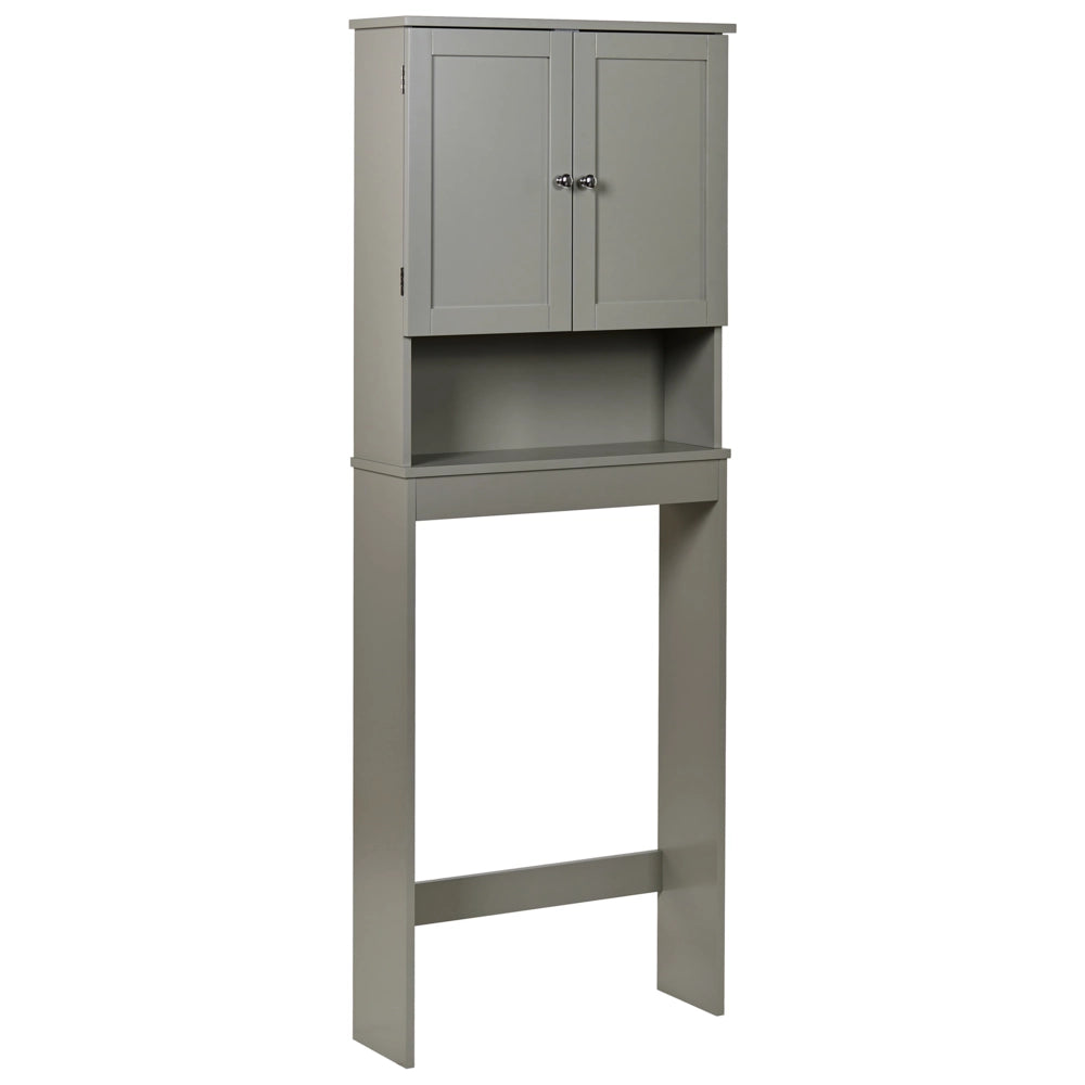 Mobile da bagno in MDF grigio con ripiani, stile tradizionale