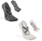 Antislip calze per donne con dita intere - Calze antislip per Pilates - Calze per balletto - Calze antislip per yoga - Calze per pavimento - Adatti a Pilates, balletto, danza, camminare a piedi nudi