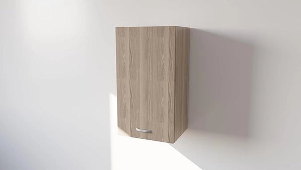 Pensile Cucina  in Legno Nobilitato Olmo, Mobile Alto con 2 Ante, Pensile Componibile Moderno Made in Italy (H60XL60XP32cm)