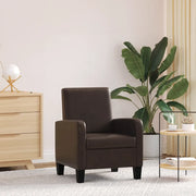 Poltrona-Divano Sedia-Poltroncina Marrone in Similpelle
