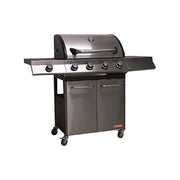 Sandrigarden BRASILE Barbecue a gas 4 fuochi + 1 fornello 16 kW Griglie in ghisa Acciaio Inox (130x54x110 cm) colore Acciaio Inox