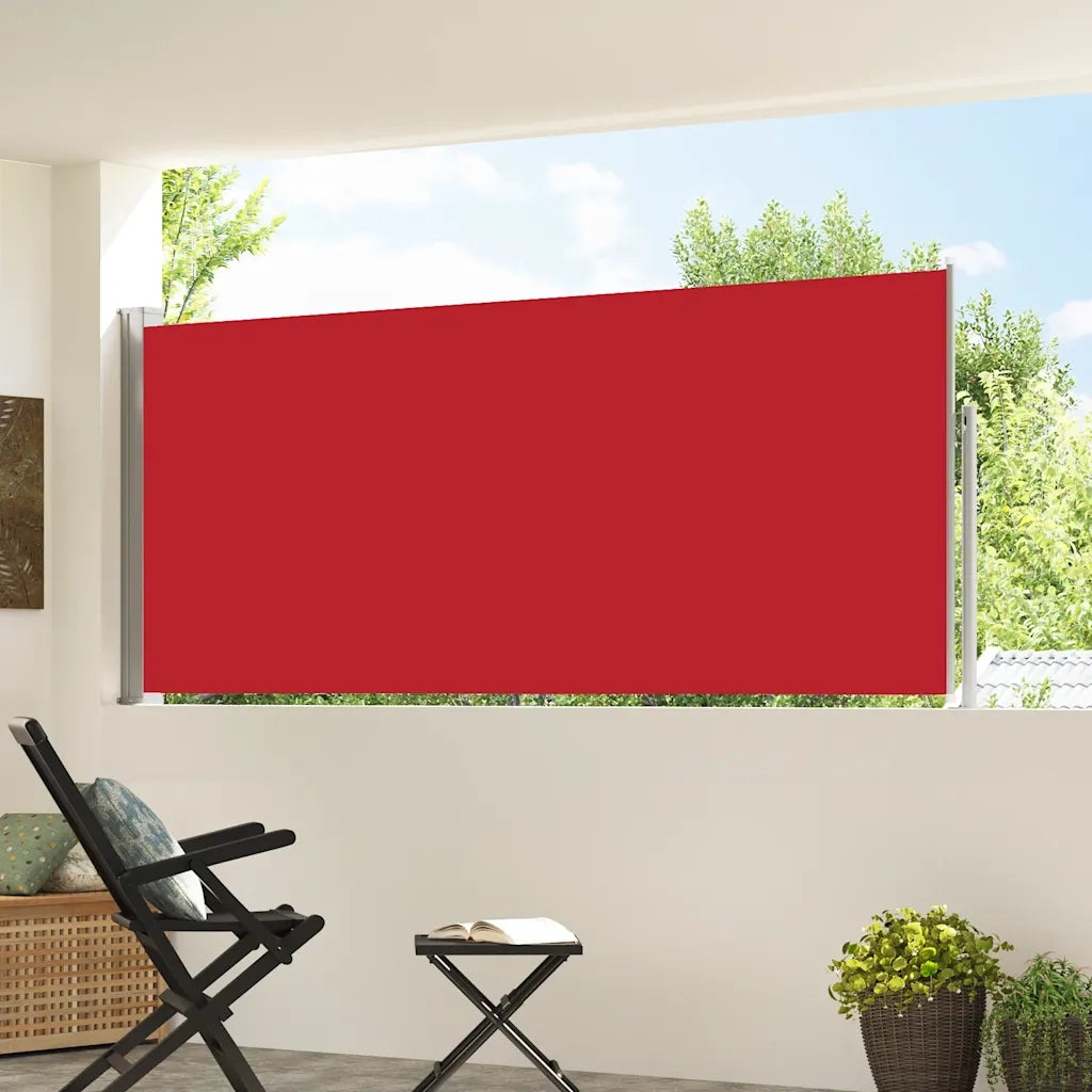 Tenda da Sole Laterale Retrattile 120 x 300 cm Rossa