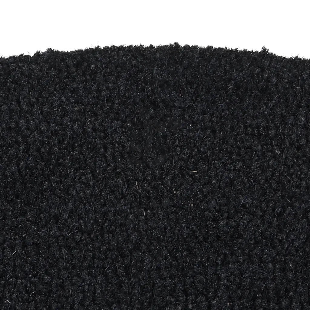 Zerbino | Tappetino Nero Mezzo Rotondo 50x80 cm Fibra di Cocco