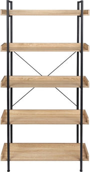Scala in legno - 5 strati - design moderno - base in MDF - finitura laccata eucalipto - ideale per camera da letto o soggiorno