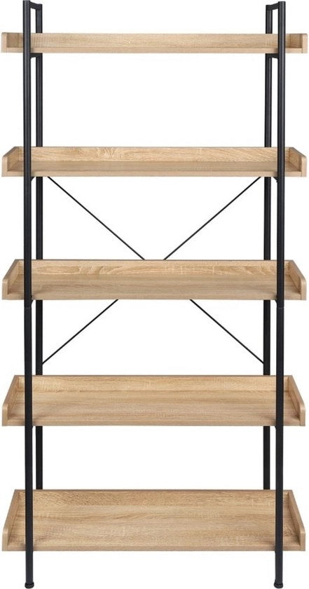 Scala in legno - 5 strati - design moderno - base in MDF - finitura laccata eucalipto - ideale per camera da letto o soggiorno