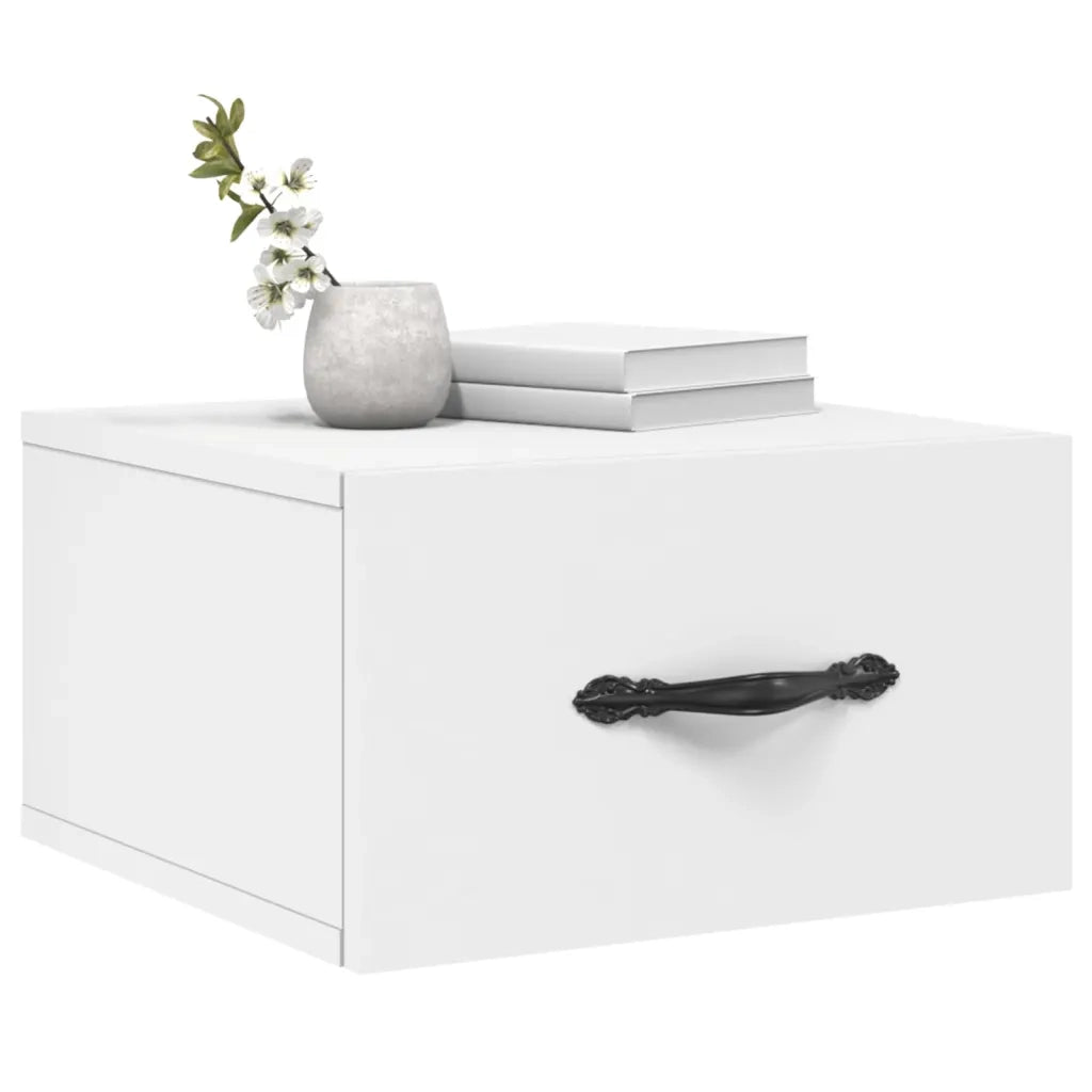 Comodini a Muro 2 pz Bianchi 35x35x20 cm 829805