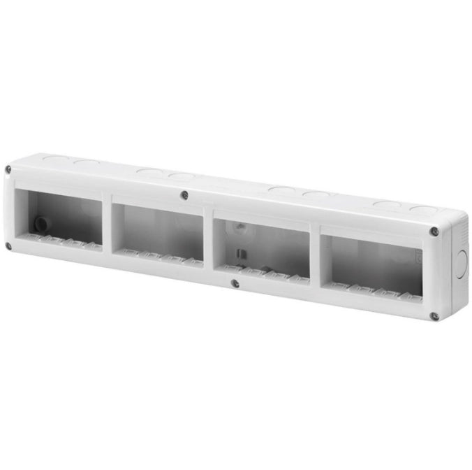 Gewiss scatola parete grigia ip40 16 posti gw27008