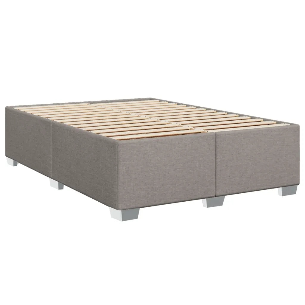 vidaXL Giroletto a Molle con Materasso Tortora 140x200 cm in Tessuto