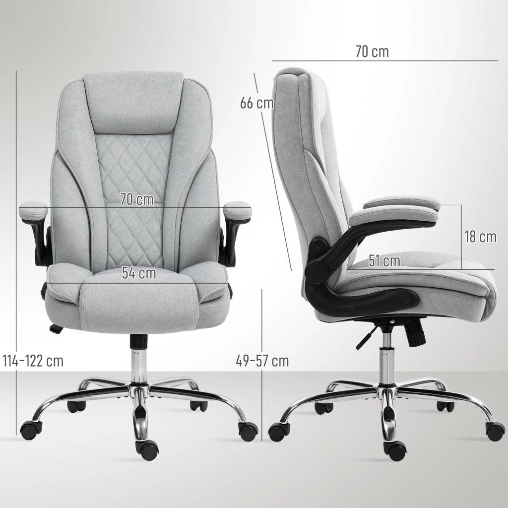 Sedia da ufficio ergonomica ¨C zephmum ¨C Grigio 70x70x114-122 cm