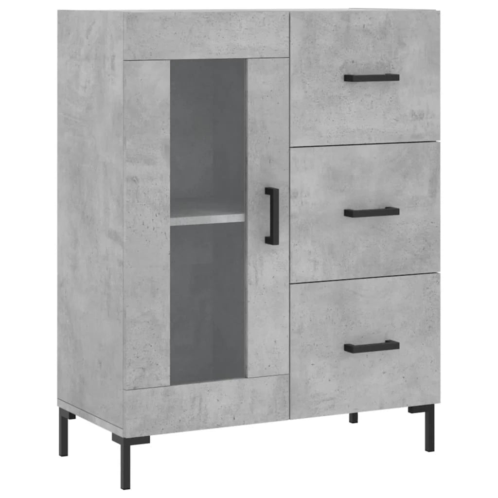 Buffet credenza cassettiera mobiletto mobile contenitore organizer cucina soggiorno salotto alto 69,5 x 34 x 180 cm legno ingegnerizzato grigio 02_0034659