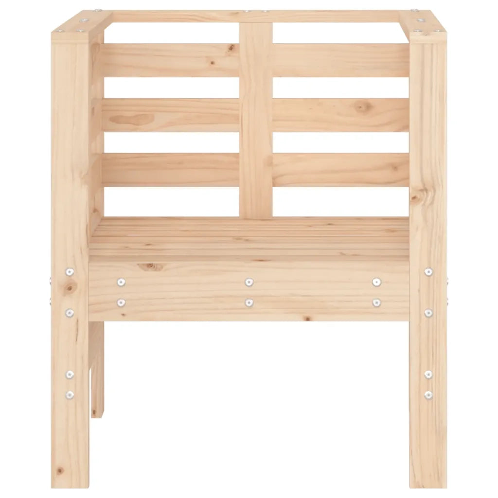 Sedie da Giardino 2 pz | Sedie da Esterno 61,5x53x71 cm in Legno Massello di Pino