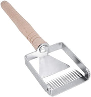 Schraper per Apicoltura in Acciaio Inossidabile con Manubrio in Legno - Strumento Sostenibile e Efficiente per l'Apiario - Penna a Setole in Feltro