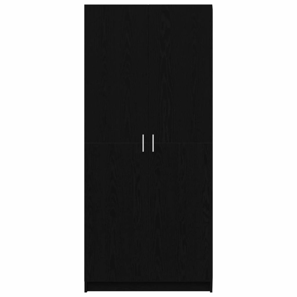 Guardaroba Rovere Nero 80 x 50,5 x 180 cm Legno multistrato 3333855