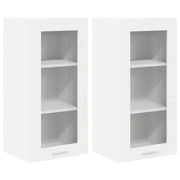 Armadio pensile | Mobile da Cucina 2 pz Bianco 40 x 31 x 80 cm Legno multistrato