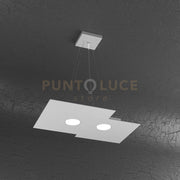 PLATE SOSPENSIONE 2+1 LUCI BIEMISSIONE GRIGIO 1129-S2 R+1-GR