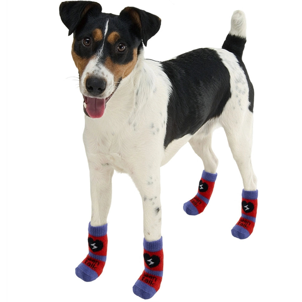 Trade Shop - Calzini Per Cane Animali Domestici Cani Con Gommini Antiscivoli Taglia Meedia -
