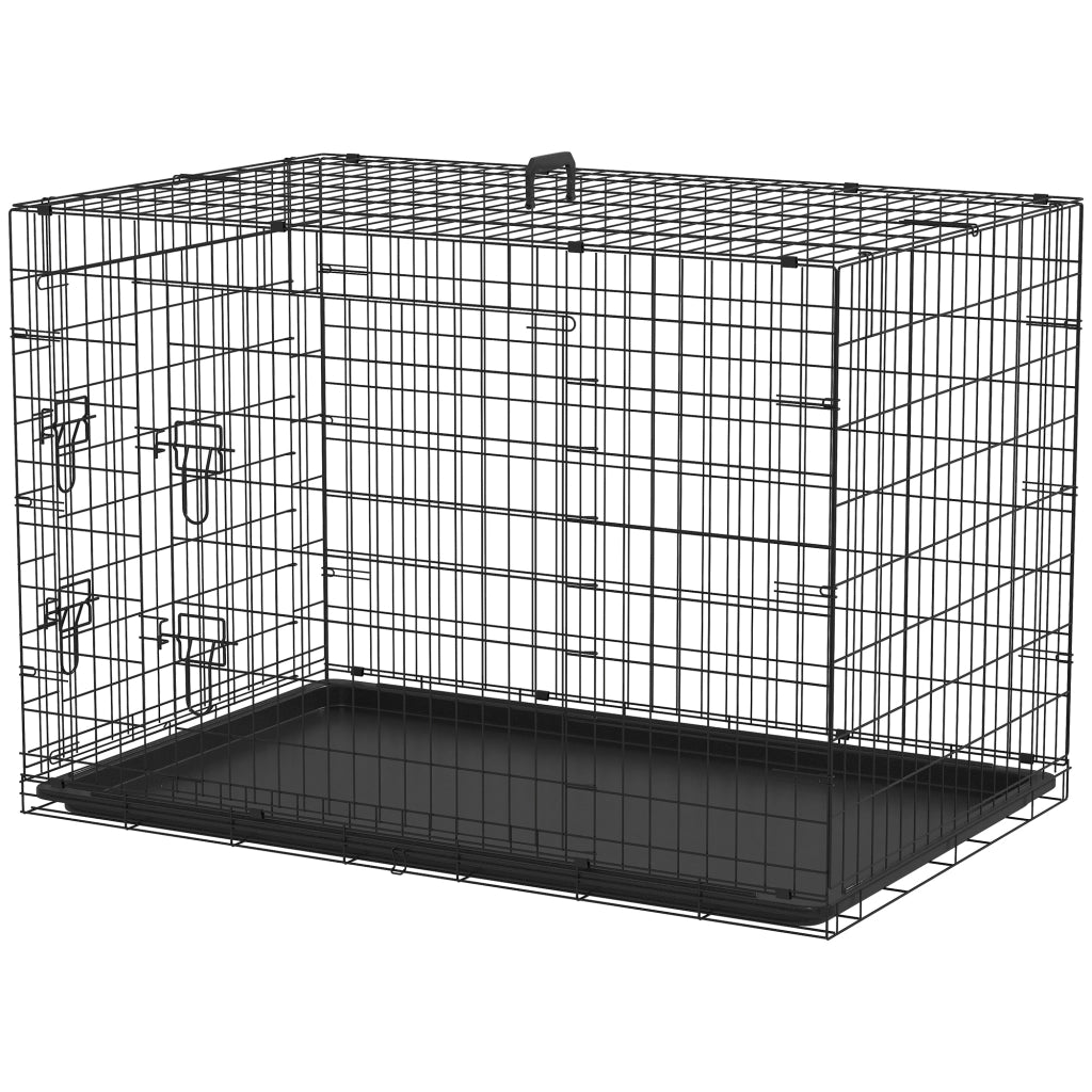 Gabbia per Animali Domestici Pieghevole ¨C zephmum ¨C Acciaio 121x77x82 cm