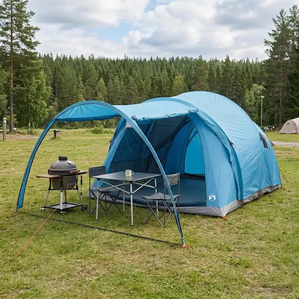 Tenda a tunnel Blu 370 x 275 x 210 cm Poliestere e Acciaio 42028678