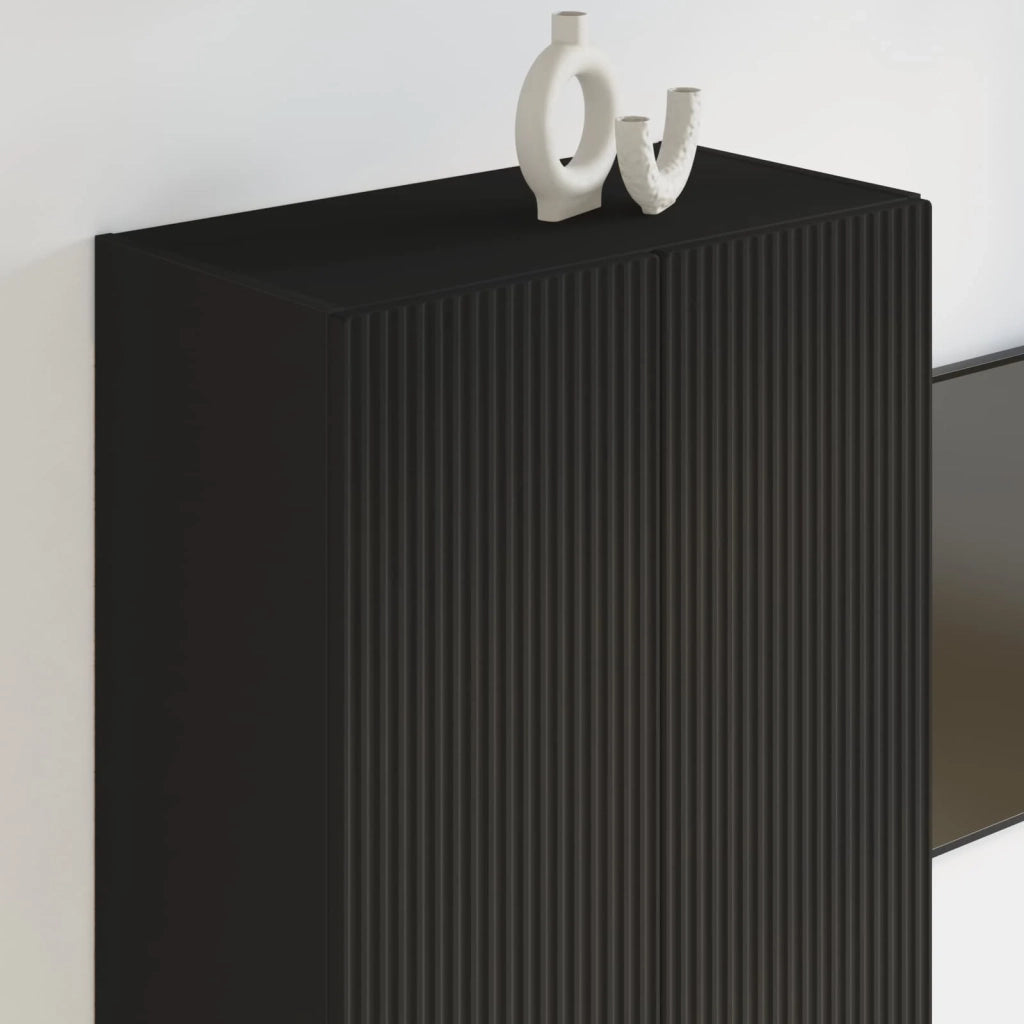 Mobile TV da parete Nero 59,5 x 31 x 100 cm Legno multistrato 892370