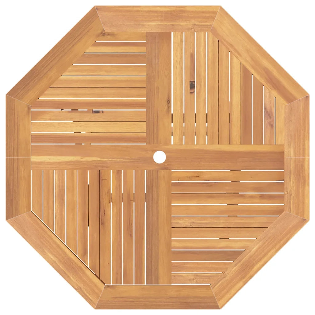 Tavolo da Giardino Pieghevole Grigio 110x110x75cm Massello Teak