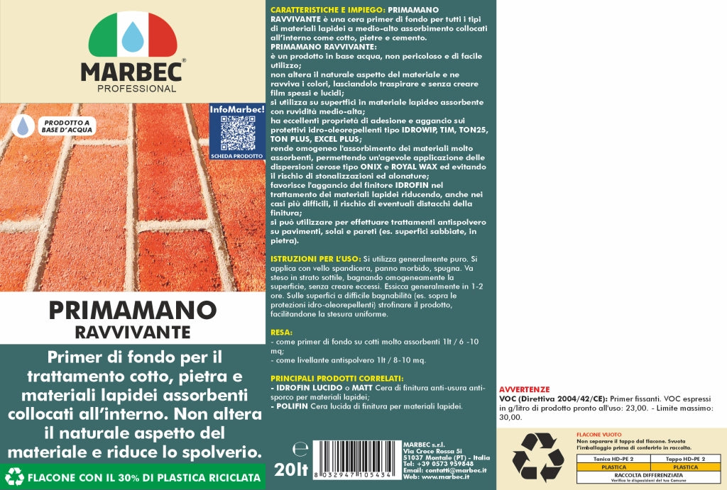 Primer PRIMAMANO RAVVIVANTE   20LT