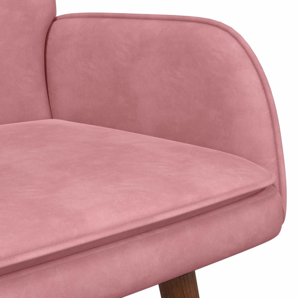 Sofa a Due Posti Rosa 115 x 61 x 87 cm Velluto
