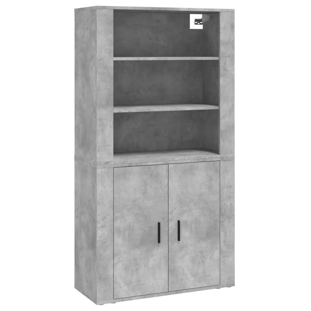 Credenza Grigio Cemento in Legno Multistrato