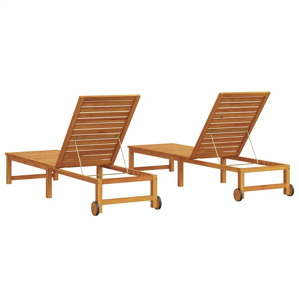 Lettino da sole 2 pcs Marrone 202 x 53 x 89 cm 3333828
