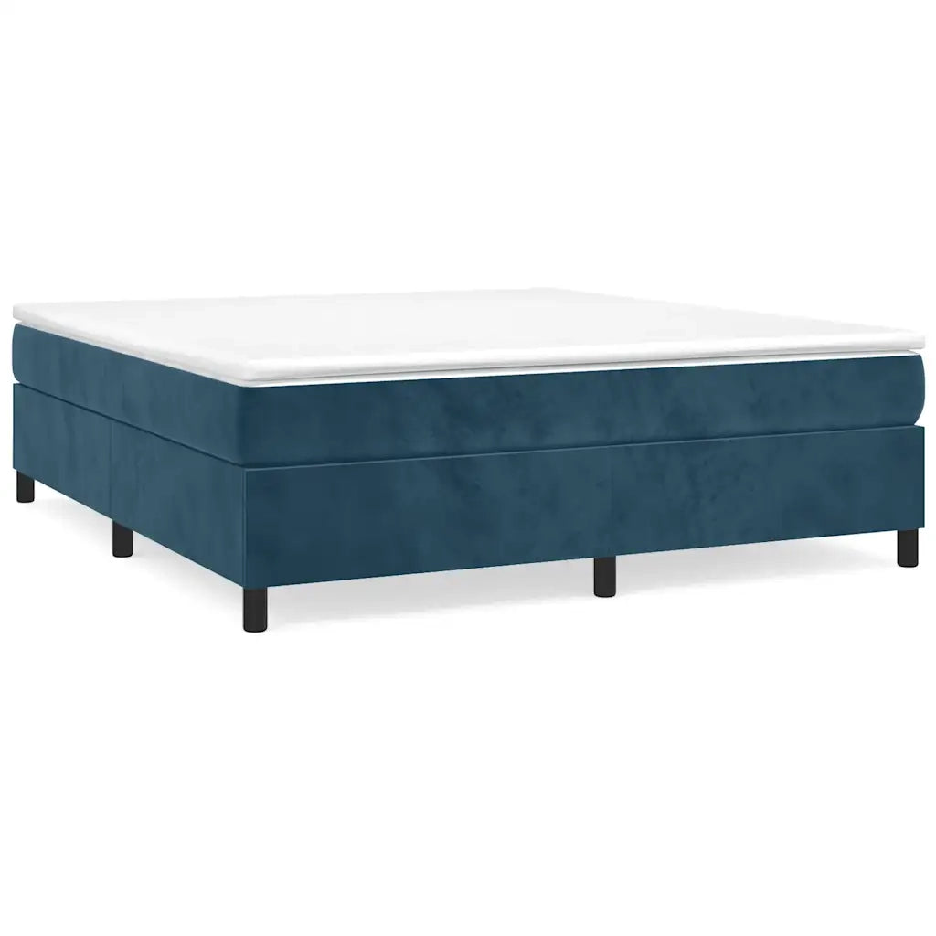 Giroletto a Molle Blu Scuro 180x200 cm in Velluto cod mxl 63305