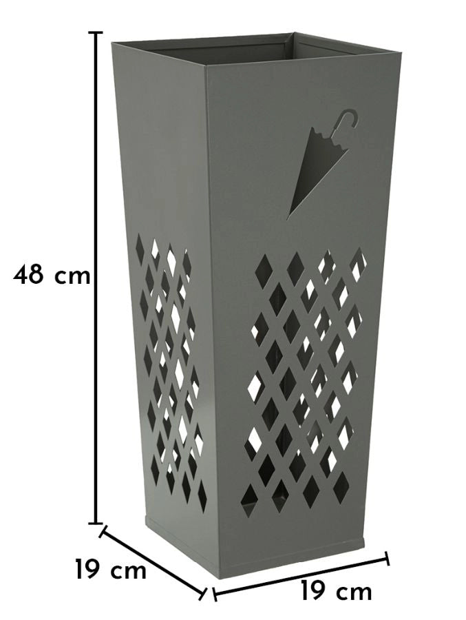 Portaombrelli Umbrella 19x19x48 cm in Metallo Grigio