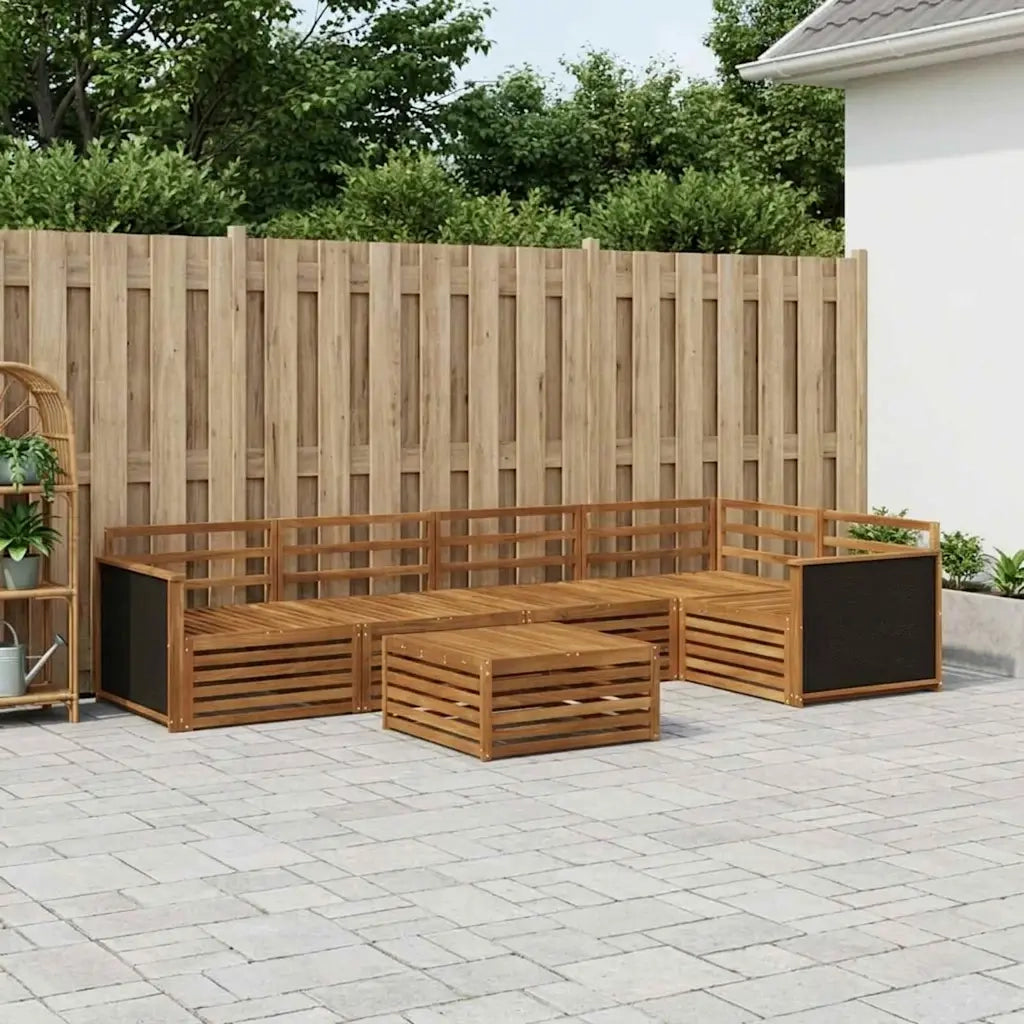 Set di divani da esterno 6 pcs Naturale 79 x 79 x 37 cm 3383372