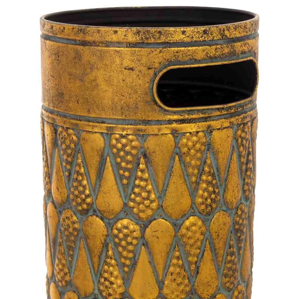 Portaombrelli metallo dorato 20x20x55h cm